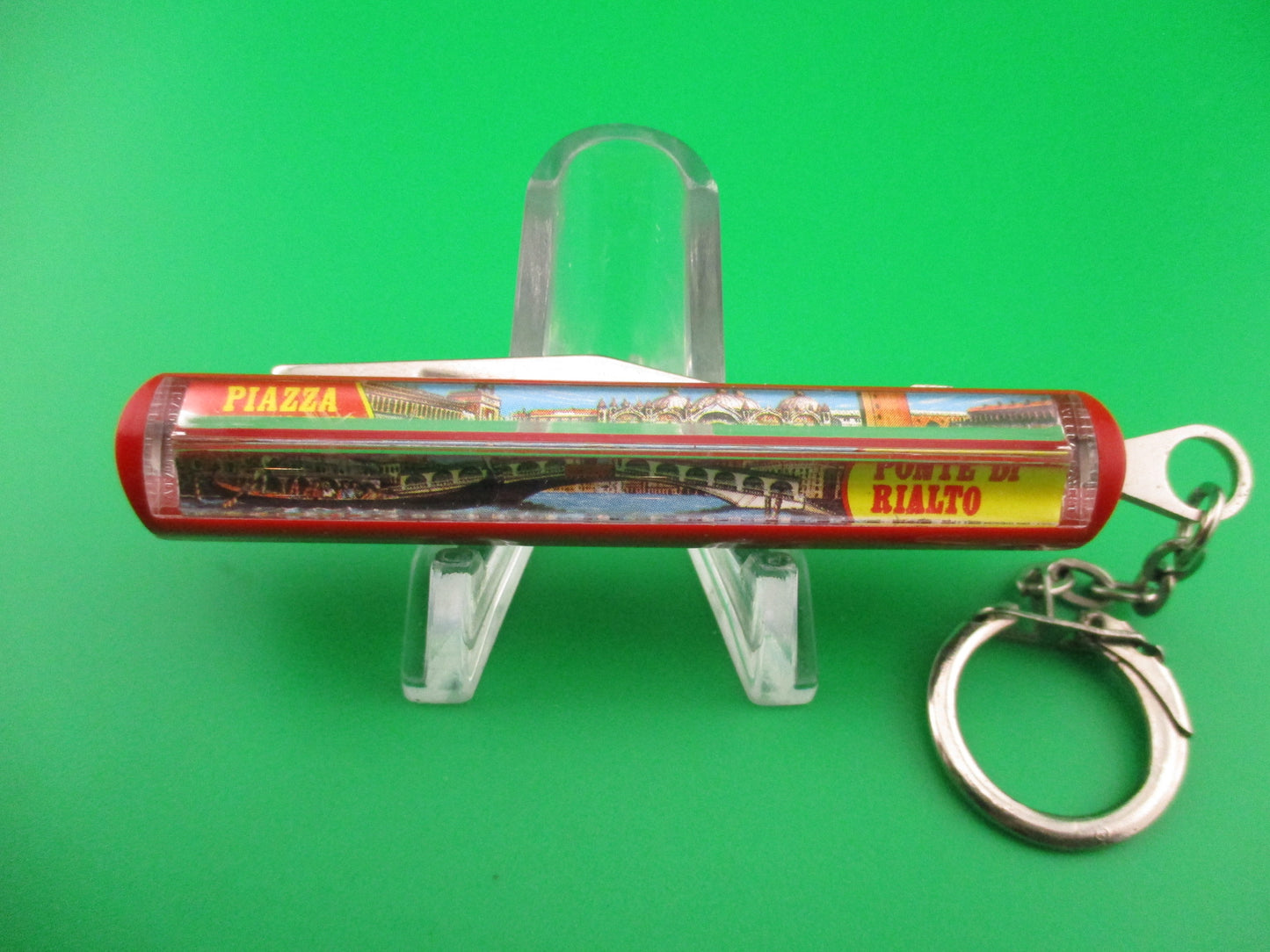 Piazza S. Marco Venizia 14cm Italian Souvenir Keychain automatic knife