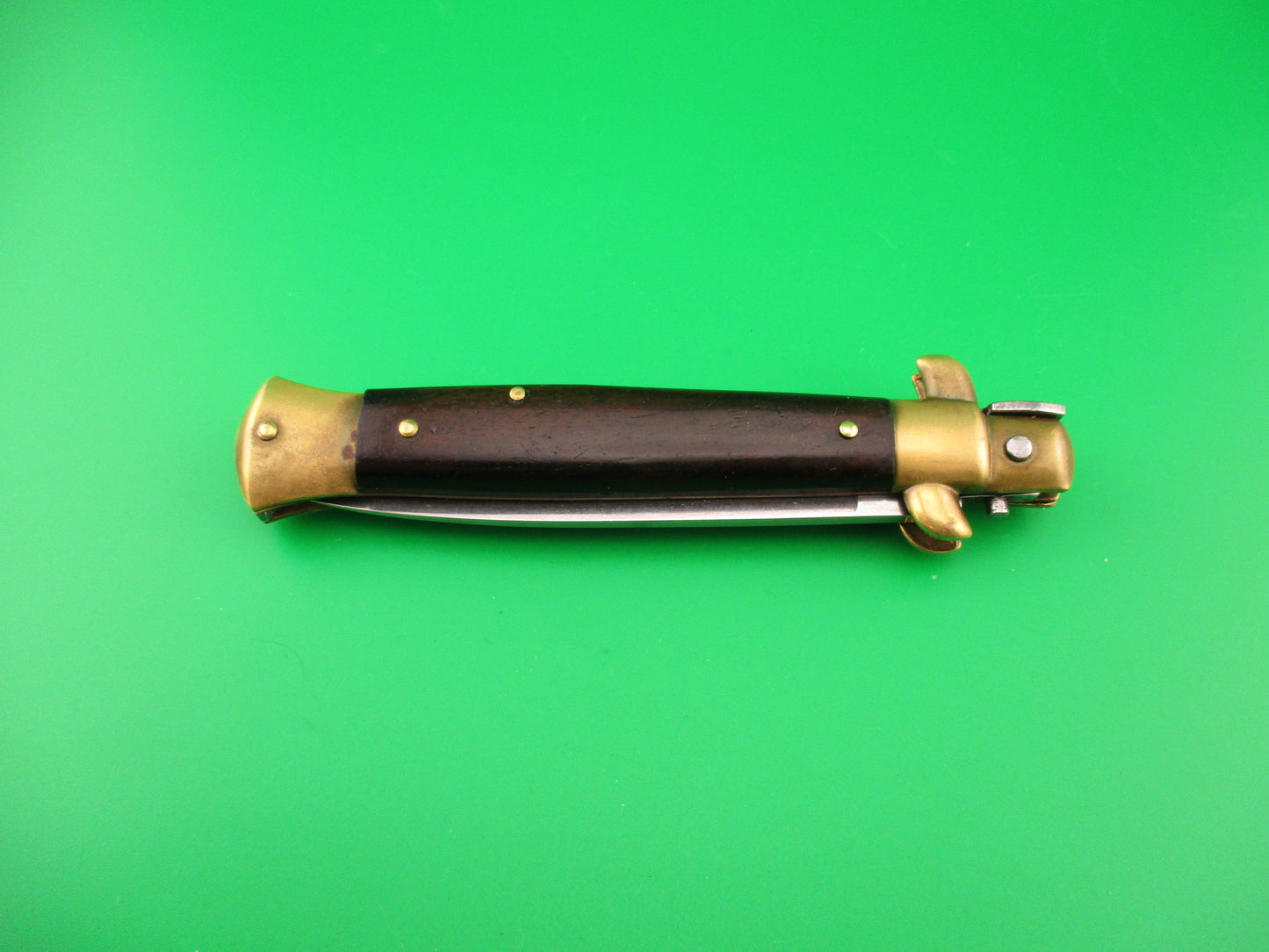 STAINLESS (slant) PATENT 23cm Italian Stiletto bolster release switchblade