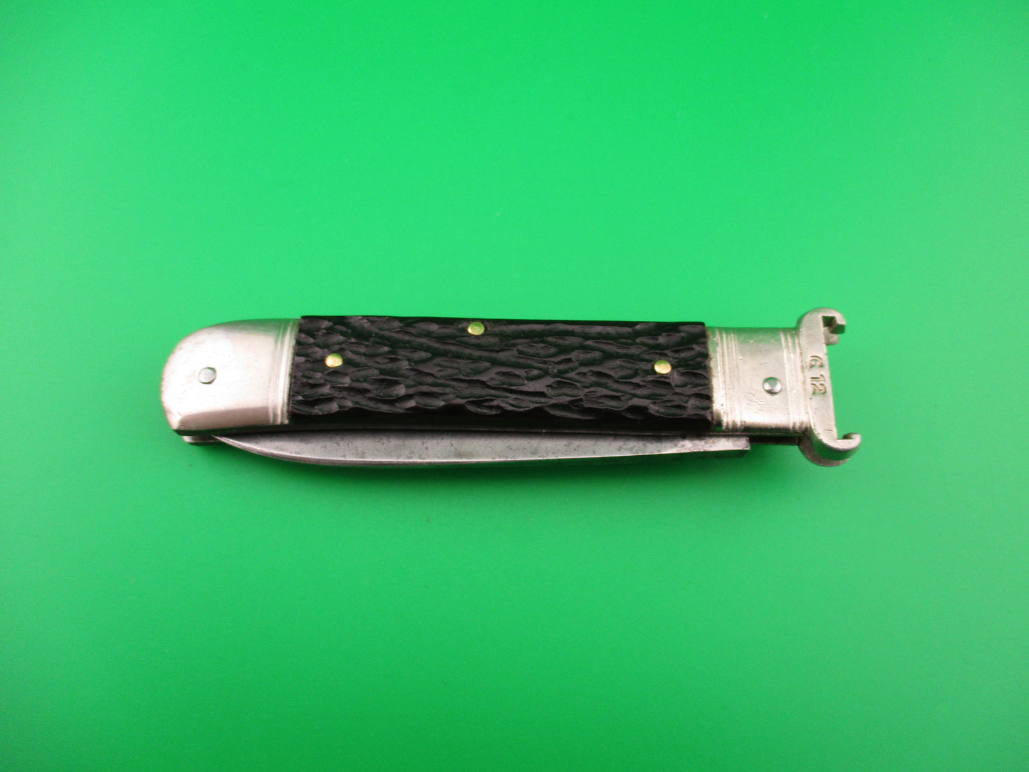 SOLINGEN GERMANY 11cm German Shell Puller Bone Lever automatic knife