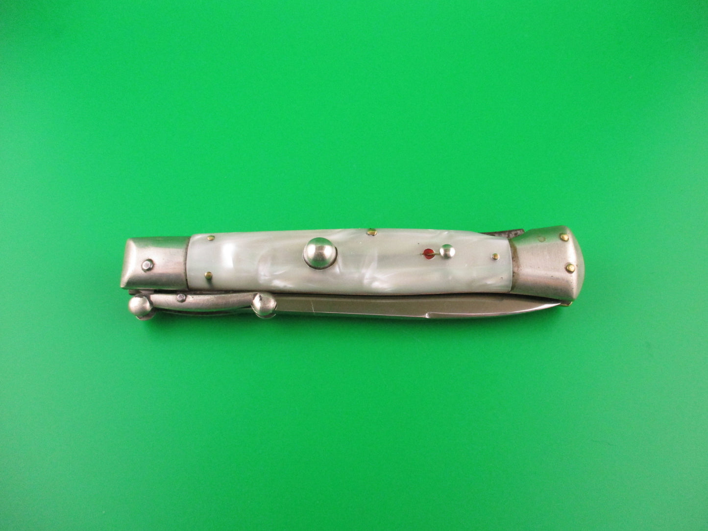 MADE IN ITALY INOXID 23cm Italian Swing Guard Pearlex Vintage automatic knife