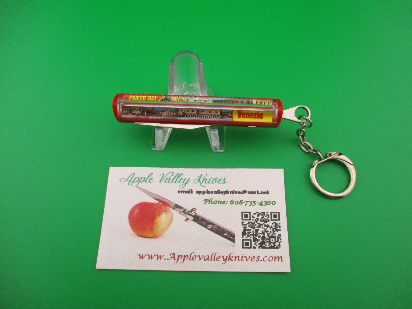 Piazza S. Marco Venizia 14cm Italian Souvenir Keychain automatic knife