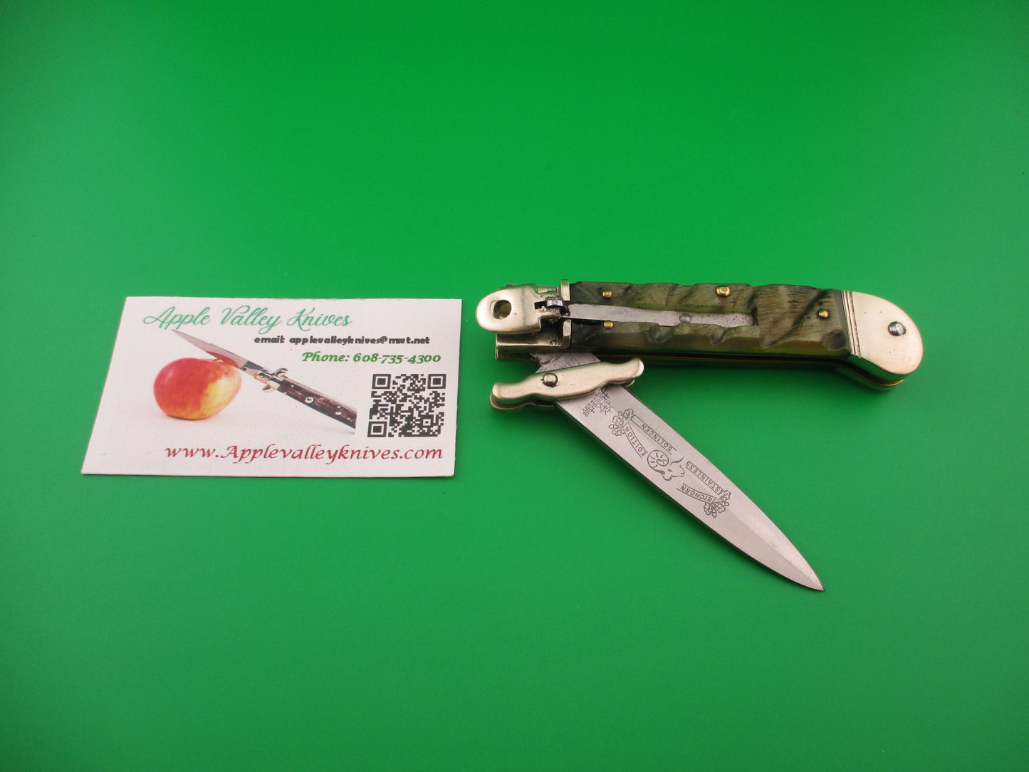 Hubertus 10cm GUARDIAN BIGHORN EDITION STAINLESS SOLINGEN Lever switchblade knife