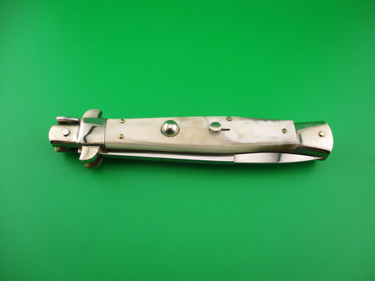 Renzo Pascotto Maniago Italy 30cm Italian Wasp body Picklock Cream & Honey automatic knife