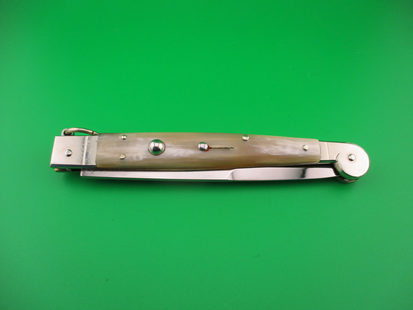 AGA CAMPOLIN 30cm Sicilian Ring Pull Italian Honey horn Red dot automatic knife 2012