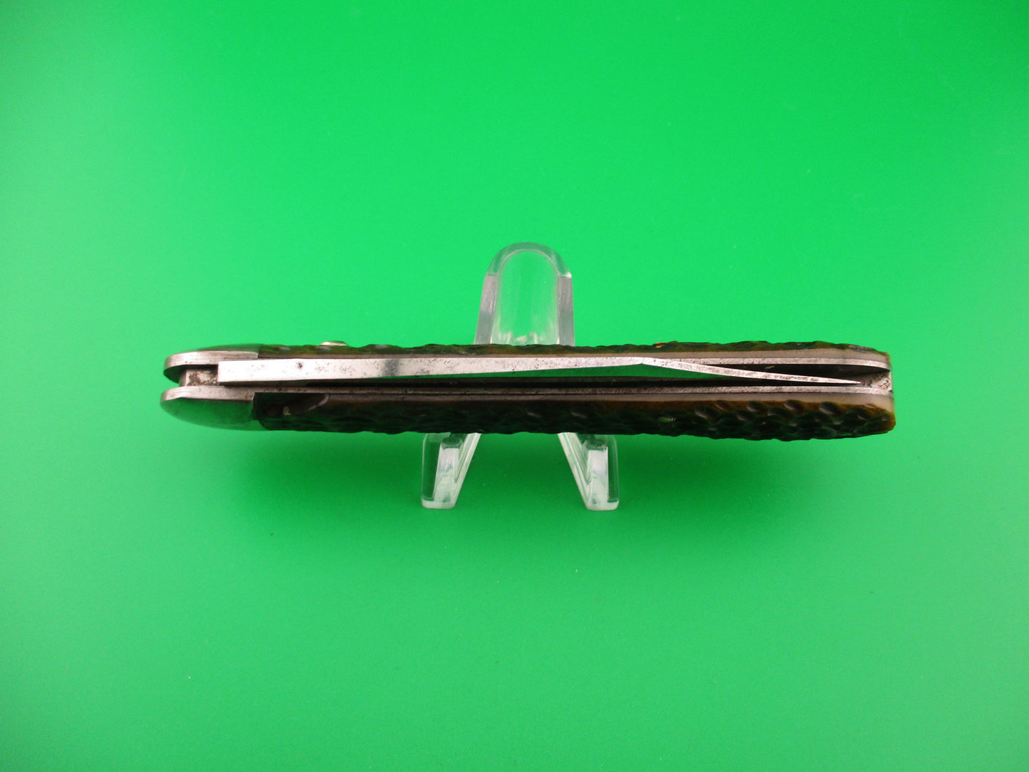 SCHRADE CUT CO Hunter Early 1543 3/4 Jigged Bone antique switchblade knife