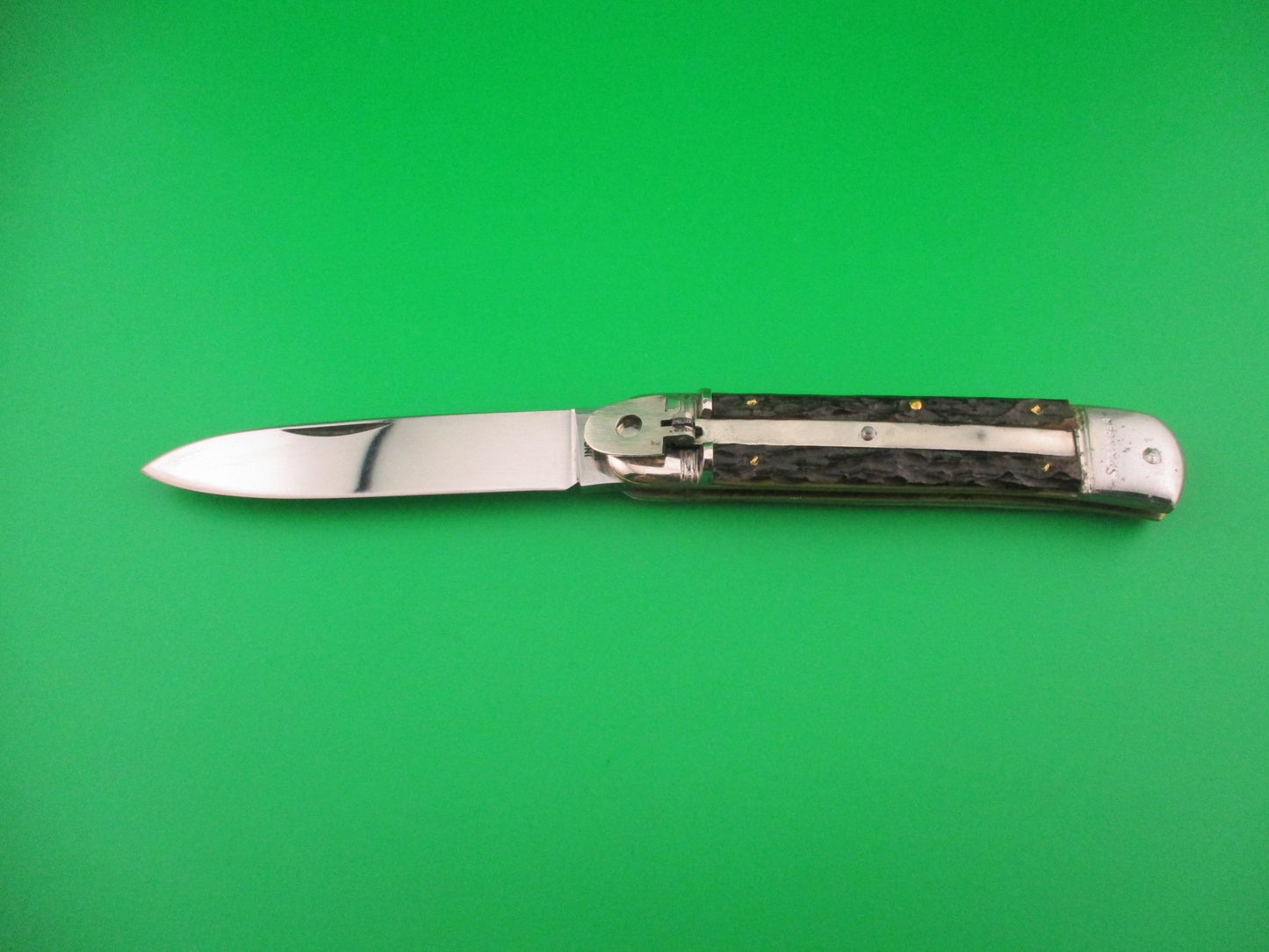 INOX SOLINGEN 11cm German Bone Lever Springer vintage automatic knife