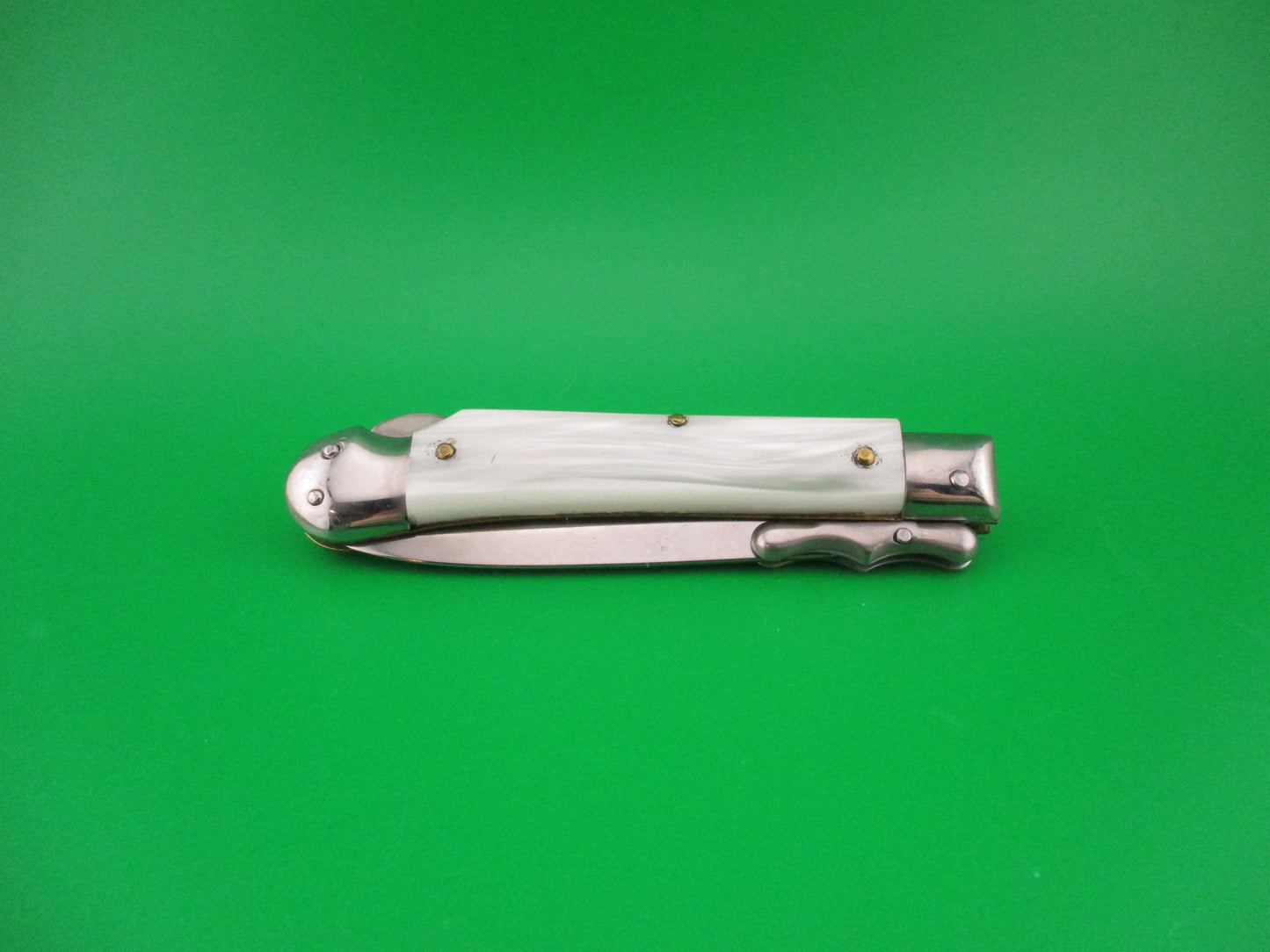 AKC ITALY 19cm Italian Medici Swing Guard Pearlex automatic knife