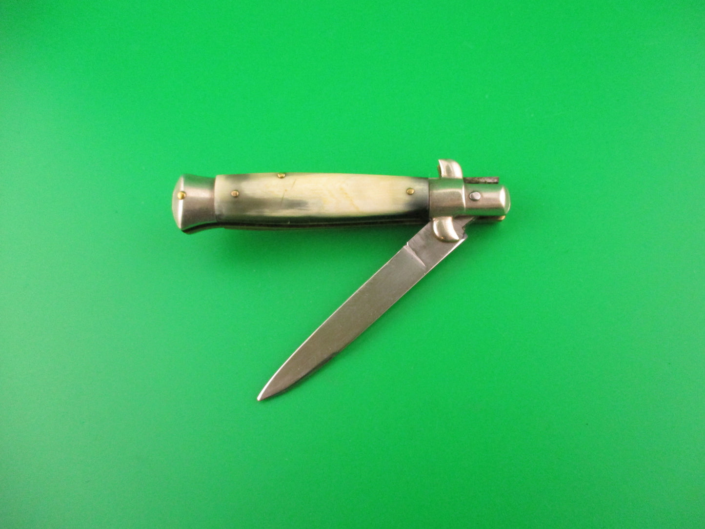 Inox 6 15cm Italian BOBC Stiletto vintage swedge horn automatic knife