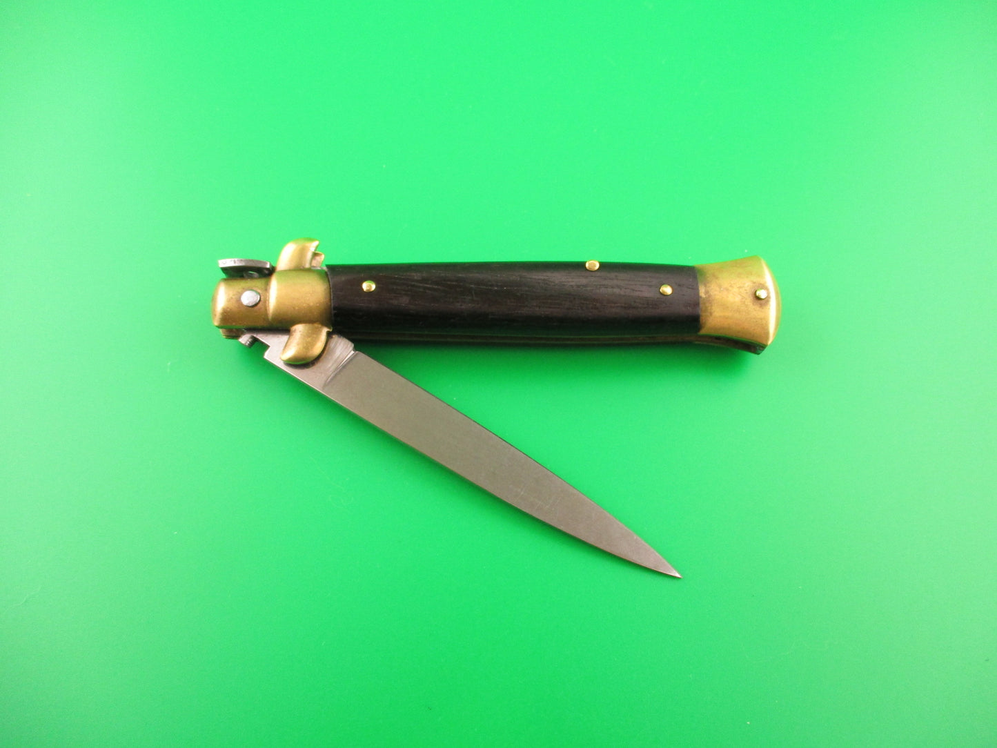 STAINLESS (slant) PATENT 23cm Italian Stiletto bolster release switchblade