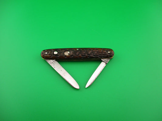 SCHRADE CUT CO 7403 Medium double Pick Bone early switchblade knife