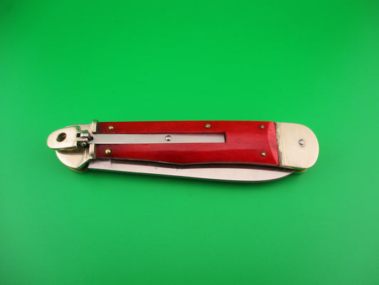 Big Red Hubertus 13cm (closed) German Lever lock Red bone Automatic knife