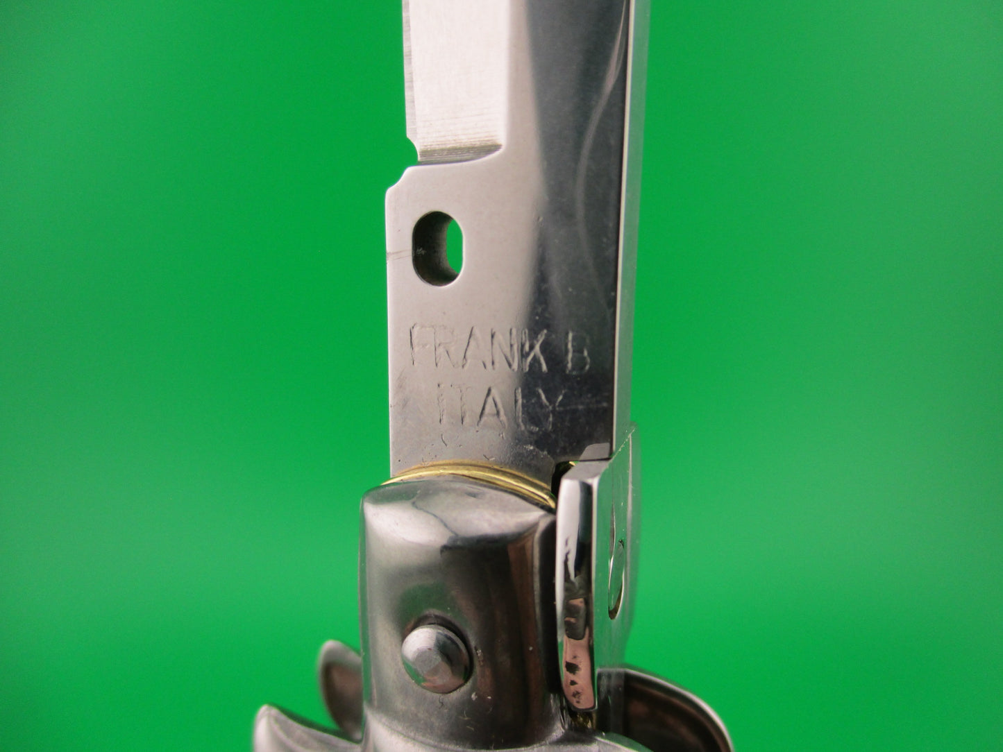 INOX 23cm Italian Transitional 1970s Vintage swivel bolster automatic knife