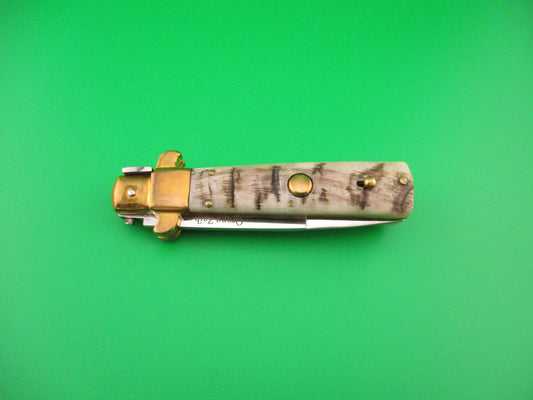 Custom 21cm Frosolone Style Ram's horn Picklock Automatic knife by Orang Zaib