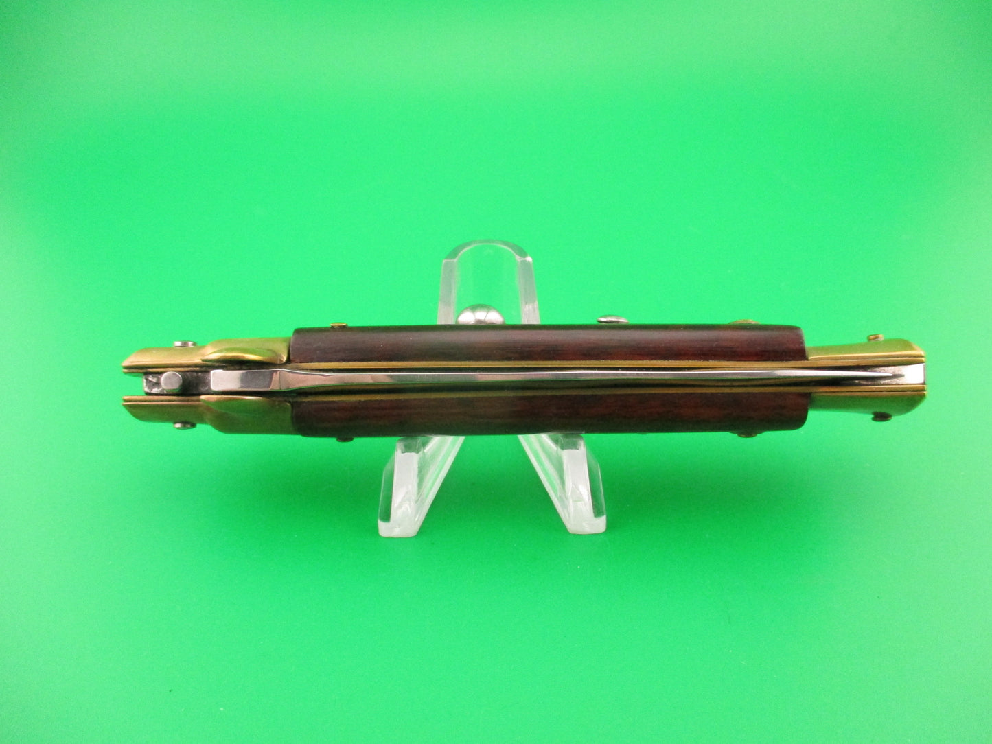Sterile 23cm Italian Swivel bolster Wood & Brass vintage automatic kit knife