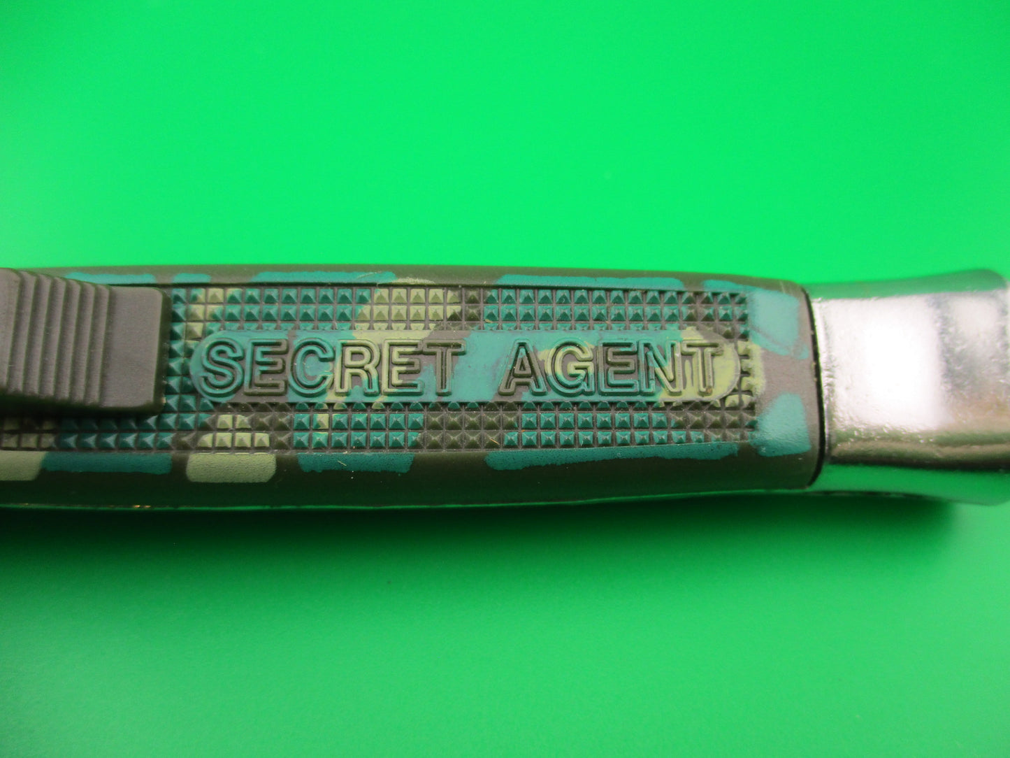 STAINLESS STEEL 21cm Secret Agent knife green Camouflage OTF automatic