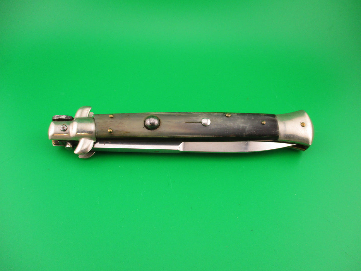 Walts LATAMA Cat 28cm Italian Stiletto Bayonet Blade Green horn automatic knife 5mm