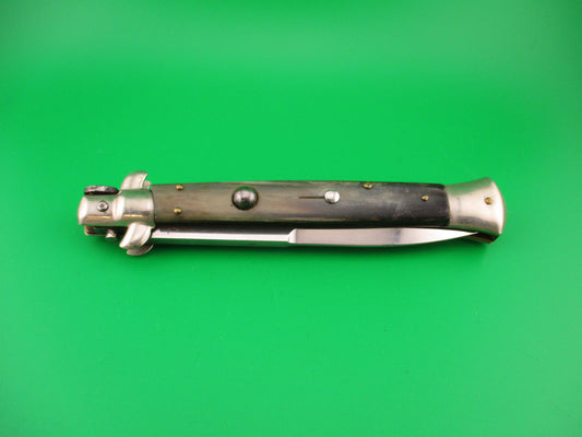 Walts LATAMA Cat 28cm Italian Stiletto Bayonet Blade Green horn automatic knife 5mm