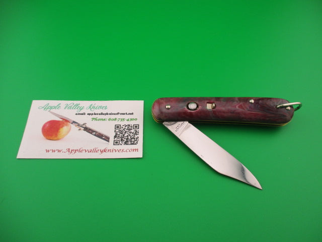 Edgemaster Fatjack Maroon & Green swirl vintage 1950 switchblade knife model 102