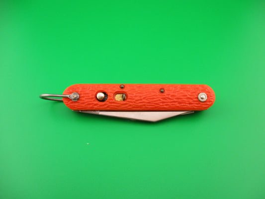 z CAMILLUS vintage MC1 Orange paratrooper automatic knife with hook blade