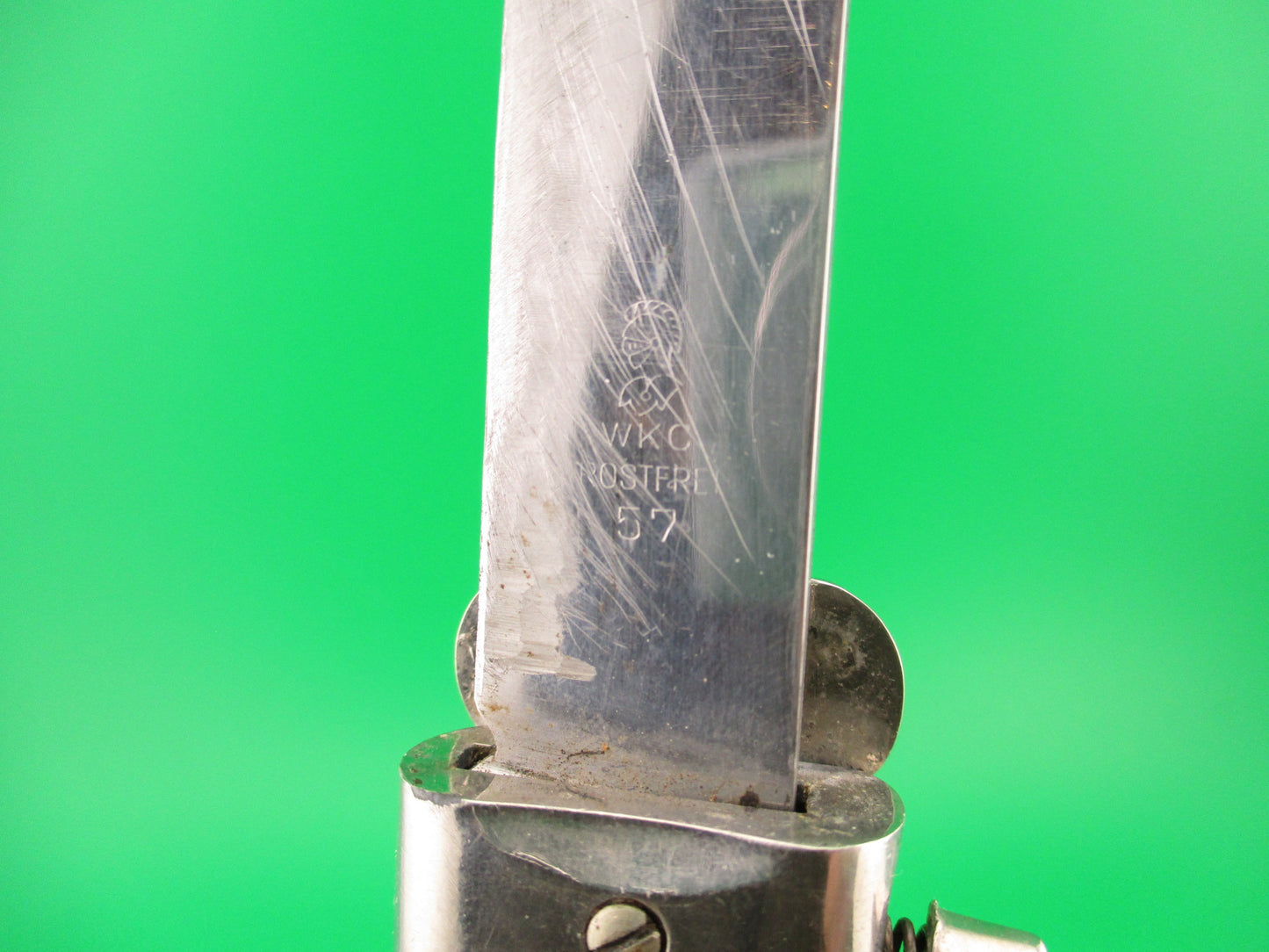 WKC ROSTFREI 60 23cm German Trap door 1957 vintage Gravity knife military