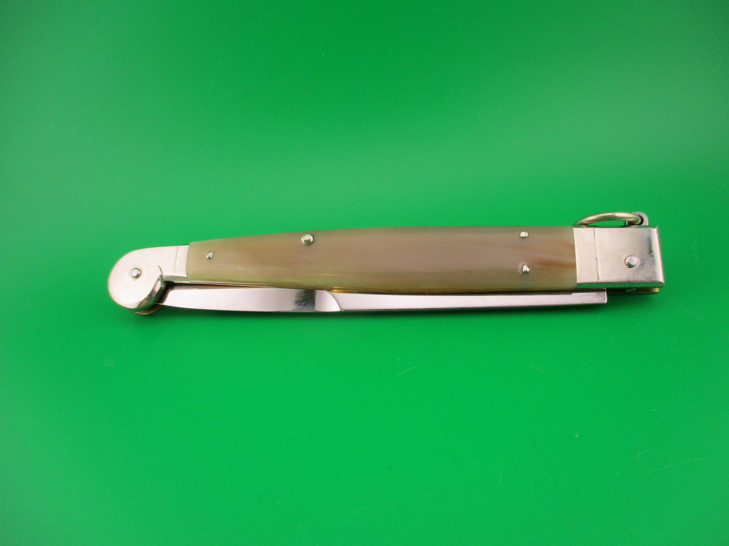 AGA CAMPOLIN 30cm Sicilian Ring Pull Italian Honey horn Red dot automatic knife 2012