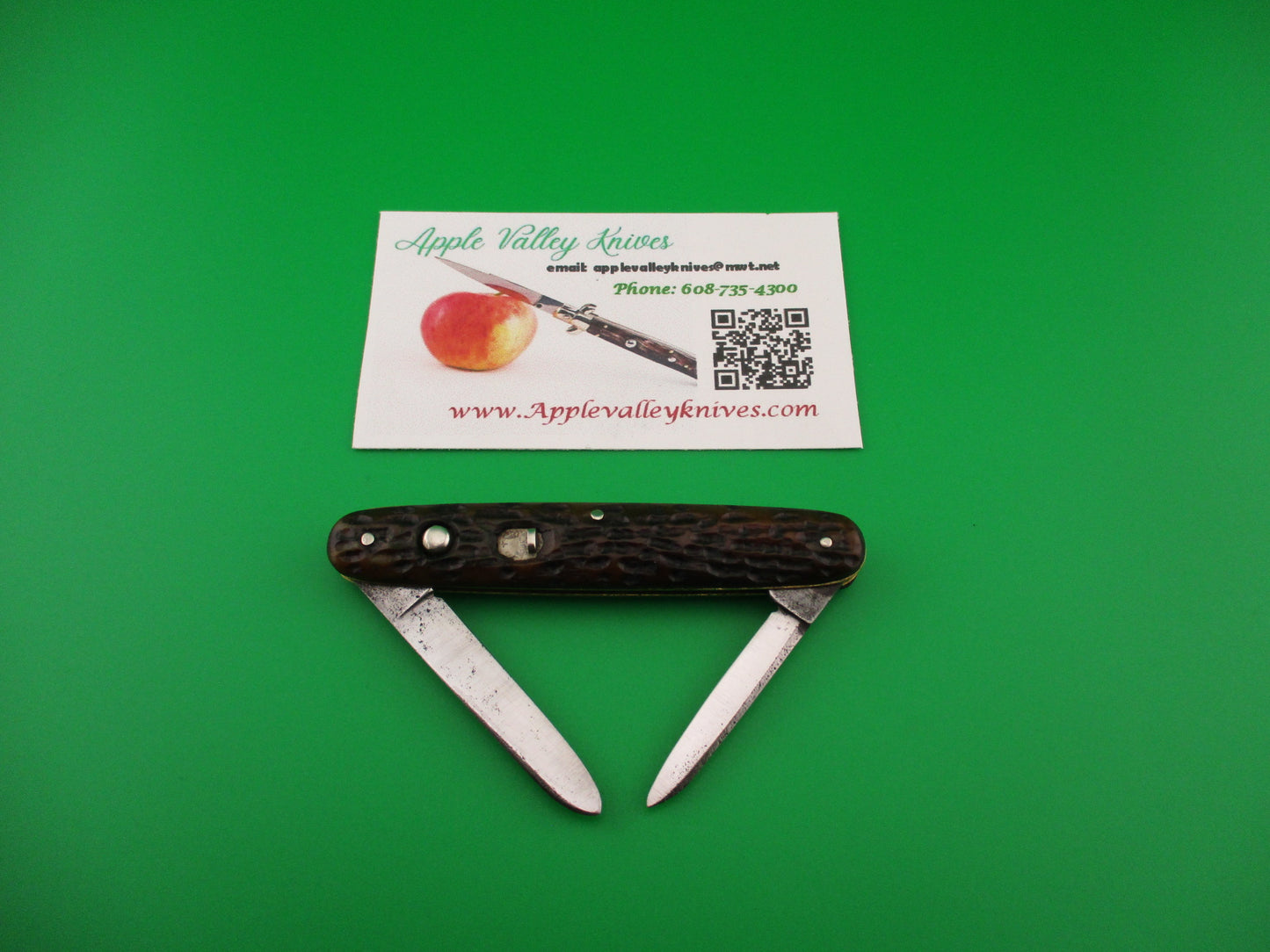 SCHRADE CUT CO 7403 Medium double Pick Bone early switchblade knife