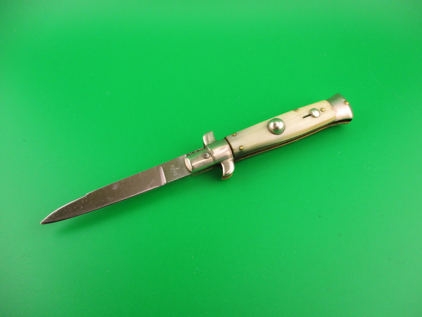 Inox 6 15cm Italian BOBC Stiletto vintage swedge horn automatic knife