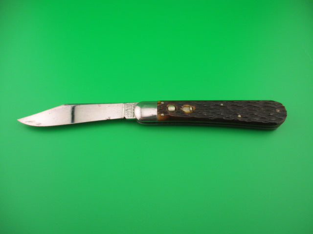 PRESTO #3000 Large Hunter Jigged bone Vintage automatic knife near mint