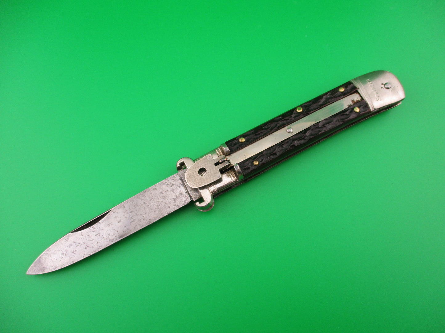 SOLINGEN GERMANY 11cm German Shell Puller Bone Lever automatic knife