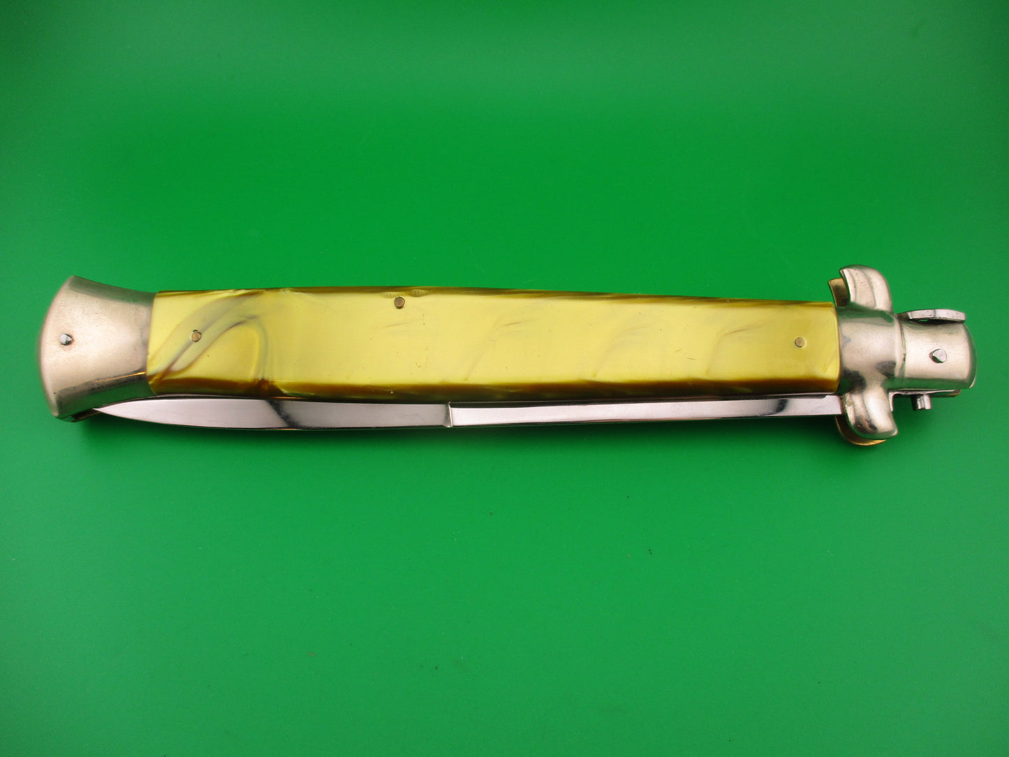 ROSTFREI ITALY 45cm Italian 18 inch stiletto Gold Acrylic automatic knife