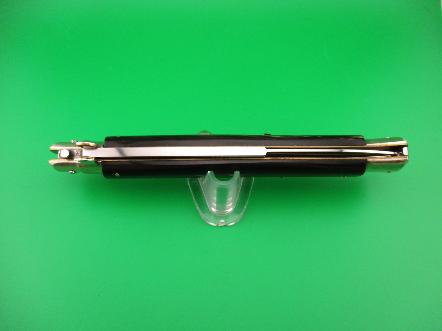 AGA CAMPOLIN 33cm Picklock Stiletto Brown streaked horn NOS automatic knife