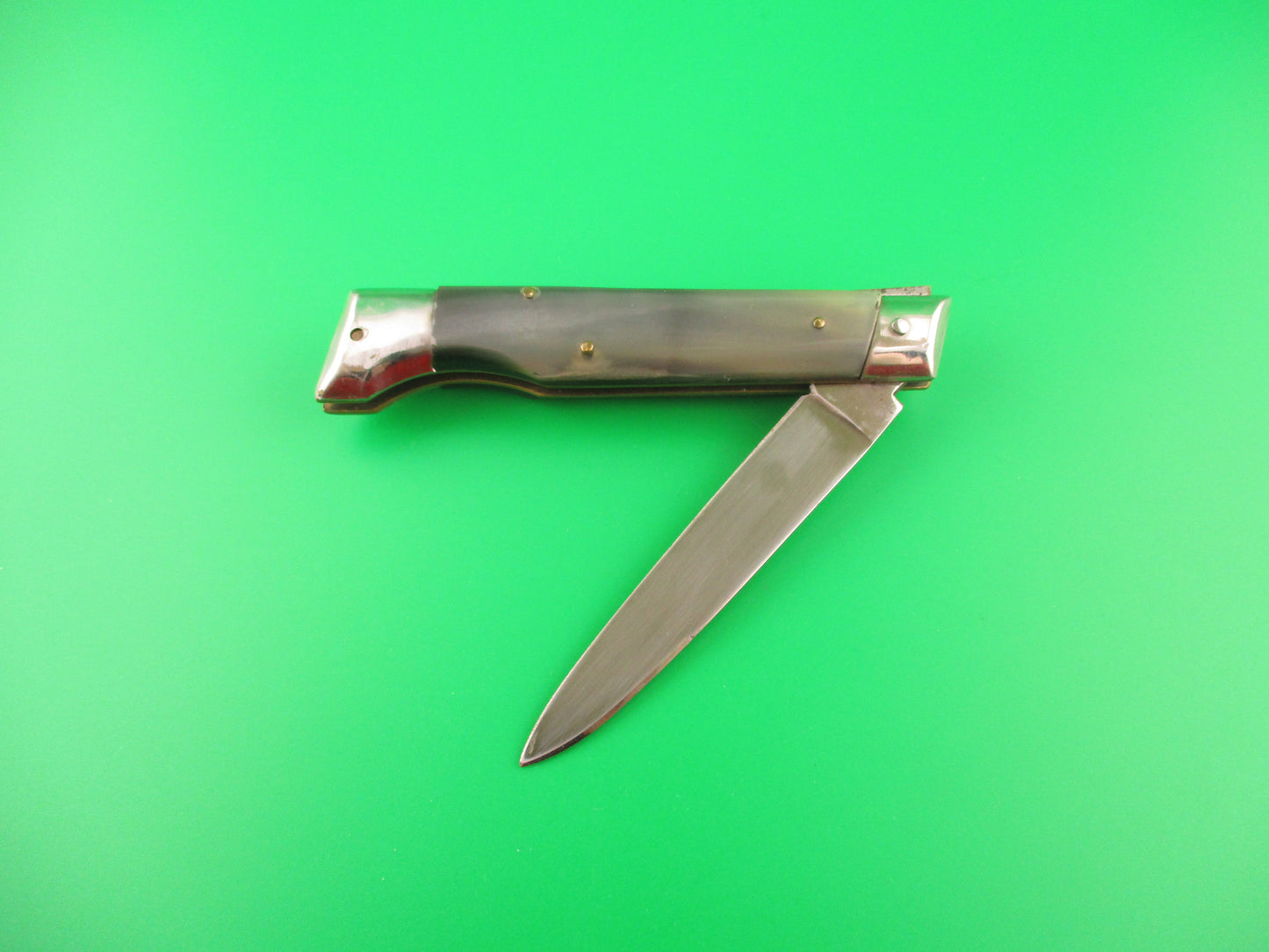 Jndiana EXTRA 20cm Italian Slant Bolster Vintage genuine horn automatic knife