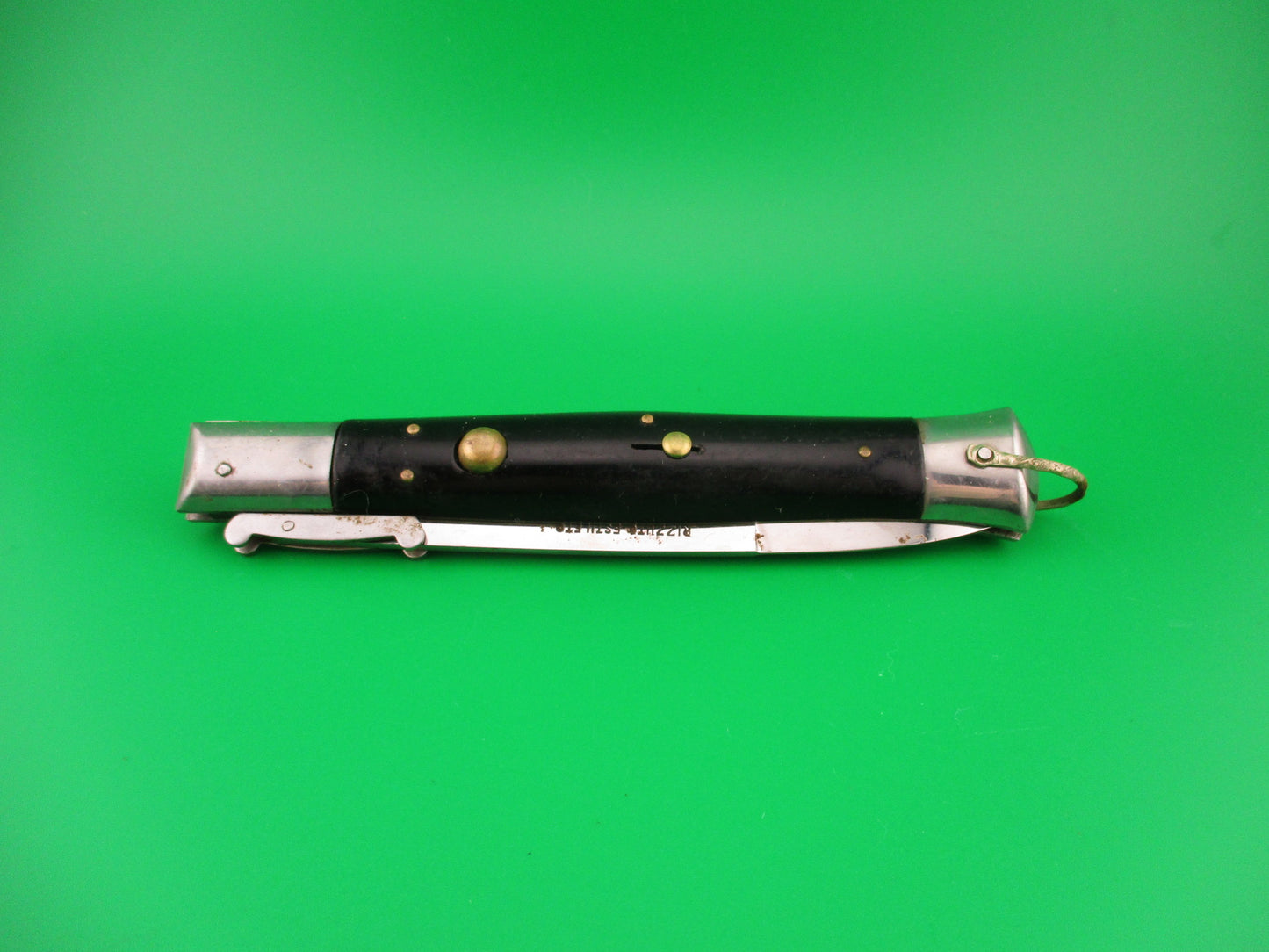 Rizzuto Estileto STAINLESS STEEL 28cm Japanese Swing guard Black vintage automatic knife