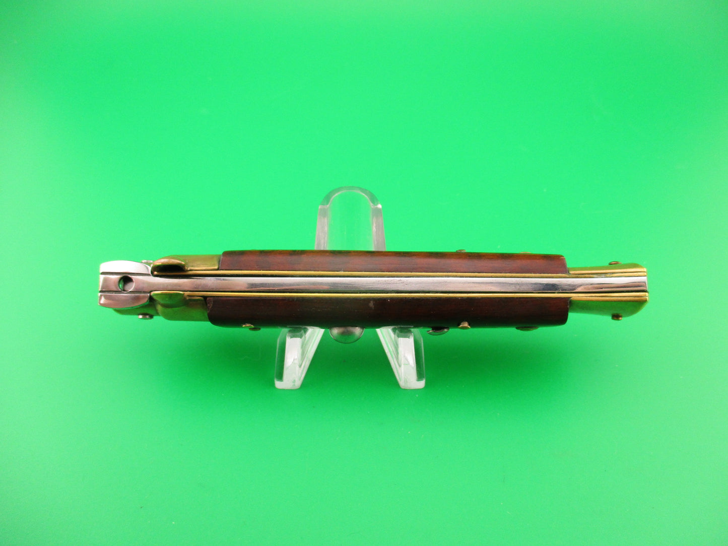 Sterile 23cm Italian Swivel bolster Wood & Brass vintage automatic kit knife