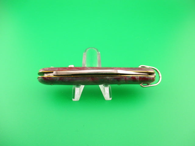 Edgemaster Fatjack Maroon & Green swirl vintage 1950 switchblade knife model 102