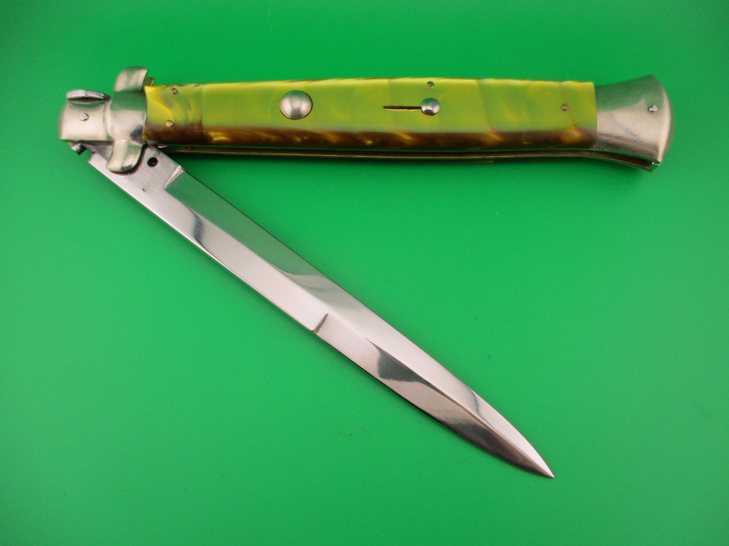 ROSTFREI ITALY 45cm Italian 18 inch stiletto Gold Acrylic automatic knife