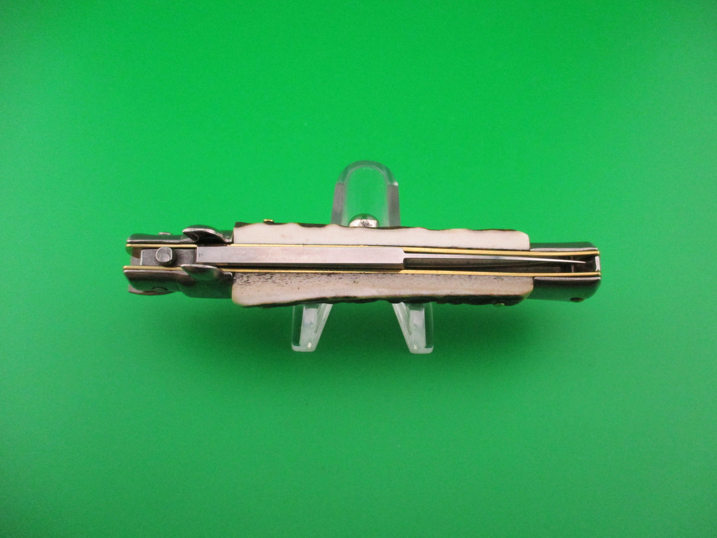 INOX 23cm Italian Transitional 1970s Vintage swivel bolster automatic knife