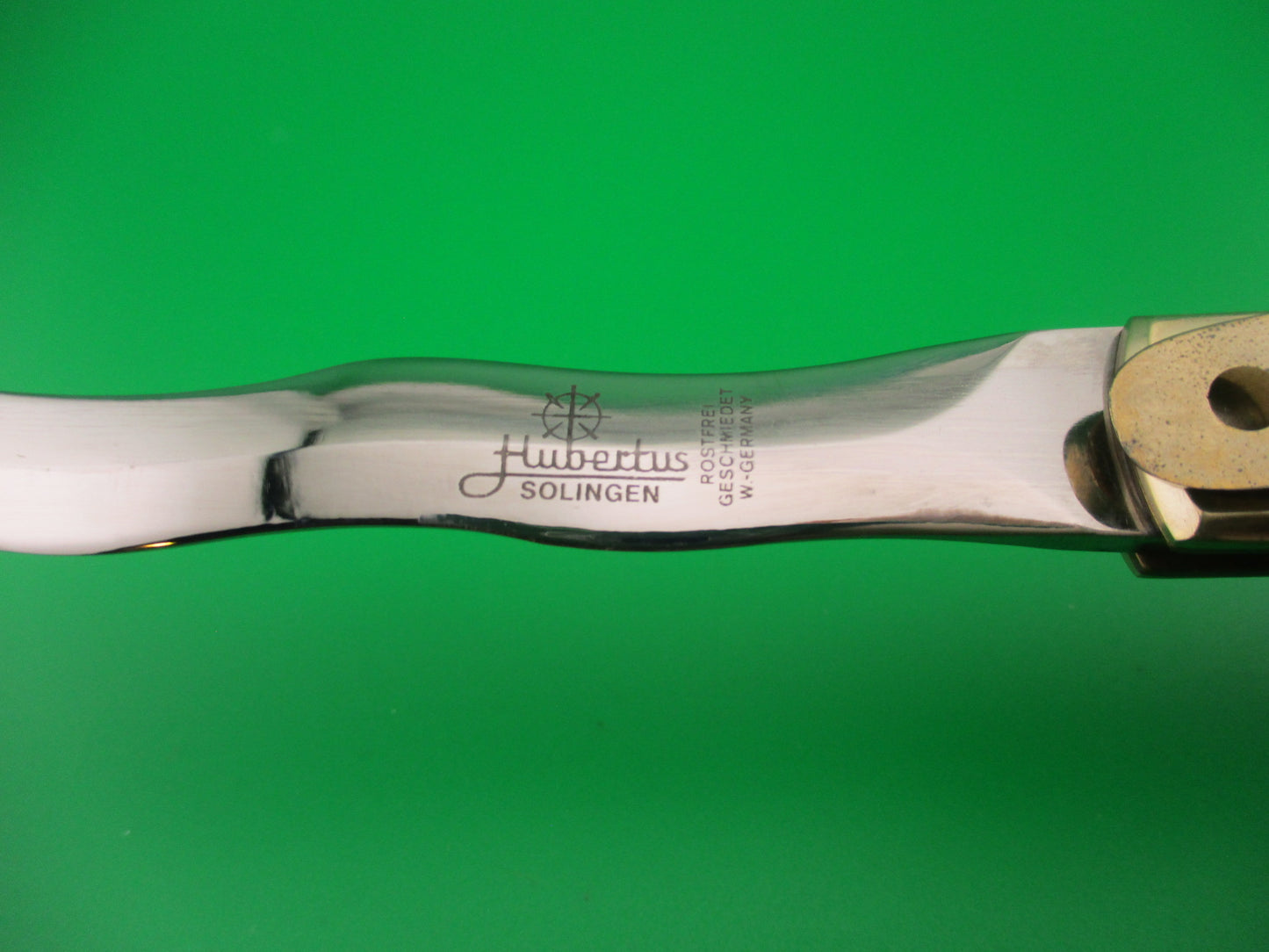 Hubertus 26cm West German Slimline Wood KRIS blade Lever automatic knife