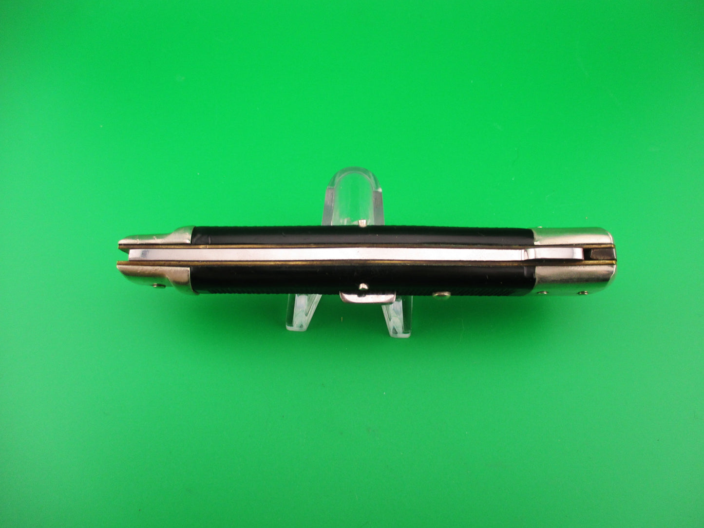 BEGON INOX MODELE DEPOSE 24cm French Swing Guard Black checkered automatic knife