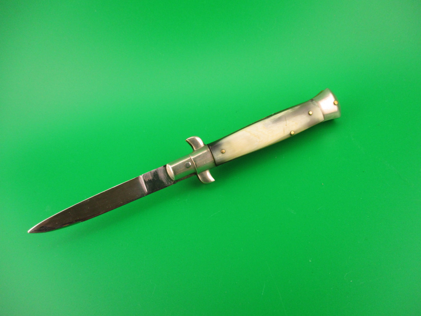 Inox 6 15cm Italian BOBC Stiletto vintage swedge horn automatic knife