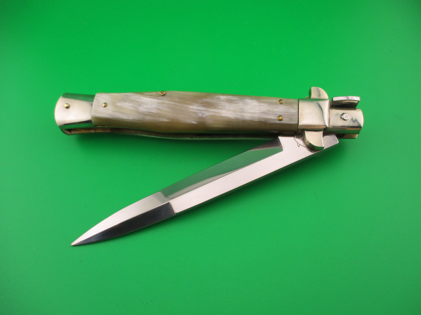 Renzo Pascotto Maniago Italy 30cm Italian Wasp body Picklock Cream & Honey automatic knife