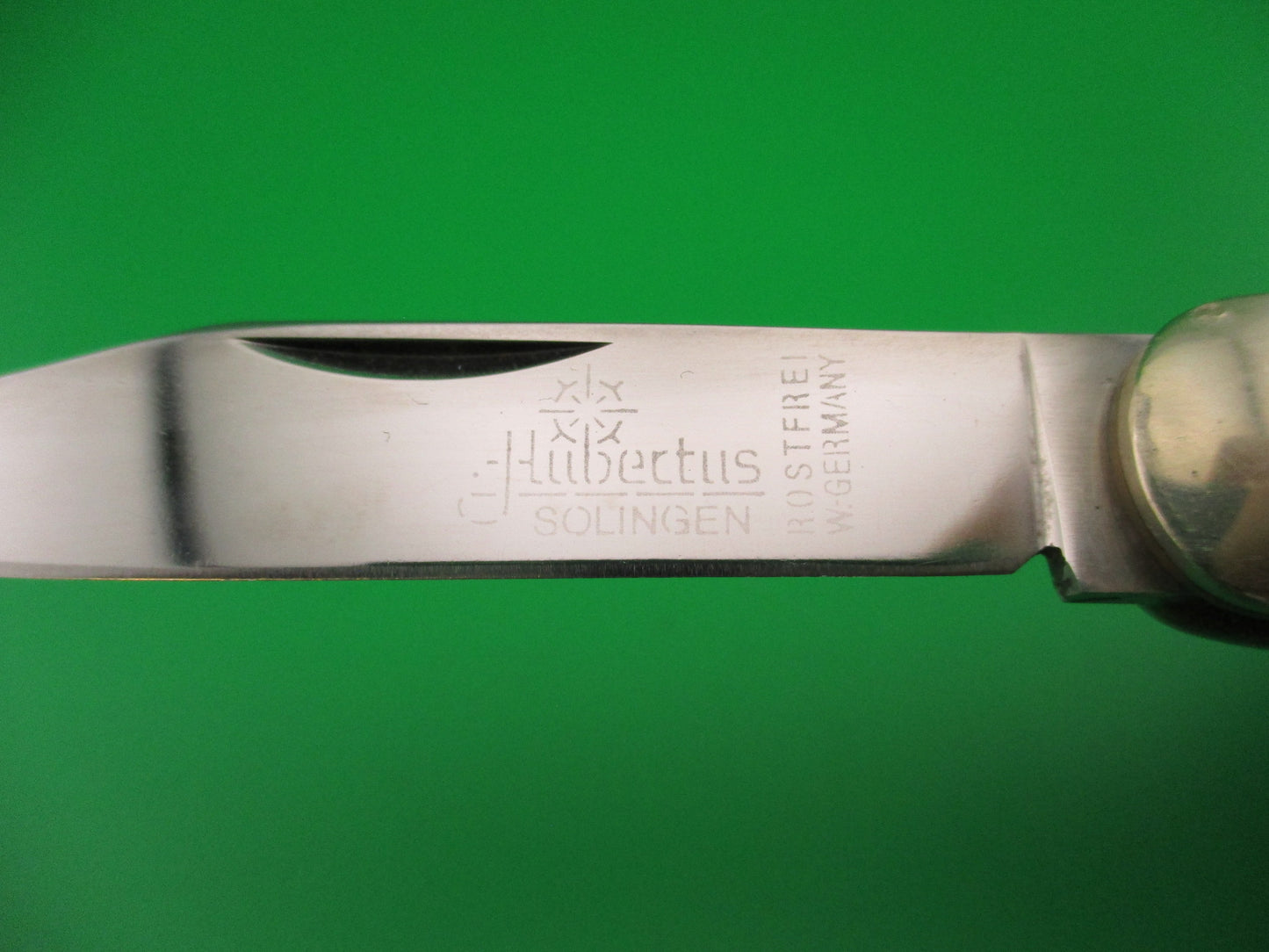 HUBERTUS SOLINGEN 10cm German Lever Jigged bone West Germany automatic knife