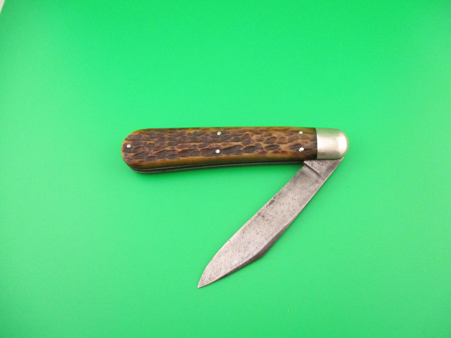 Press Button Knife Co #1000 INVINCIBLE antique switchblade nice blade