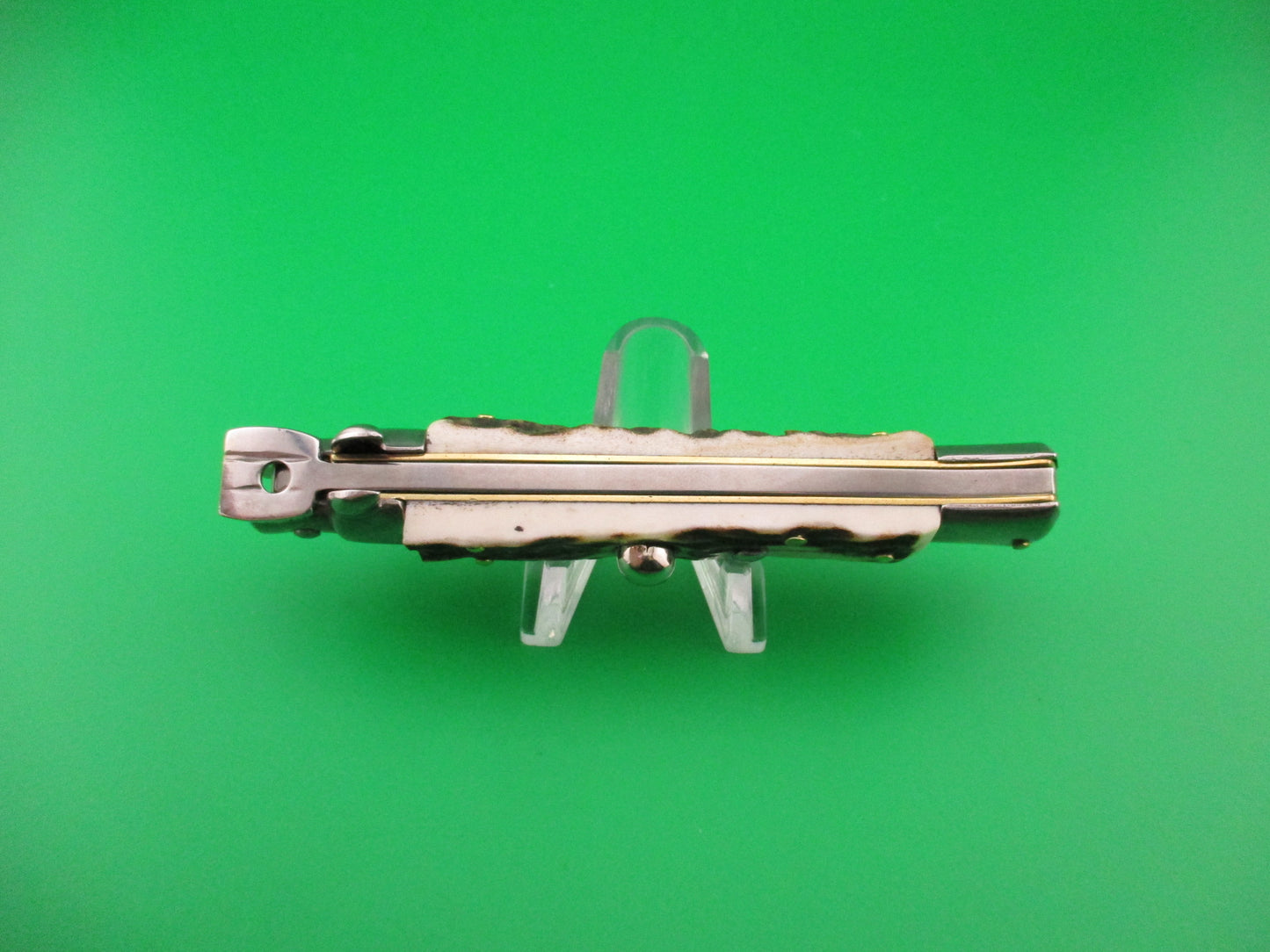 INOX 23cm Italian Transitional 1970s Vintage swivel bolster automatic knife