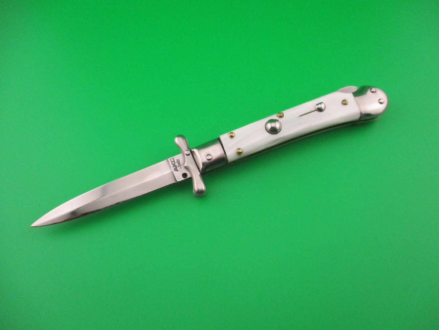 AKC ITALY 19cm Italian Medici Swing Guard Pearlex automatic knife