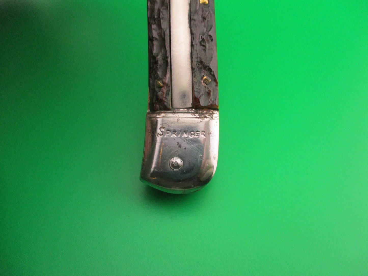 INOX SOLINGEN 11cm German Bone Lever Springer vintage automatic knife