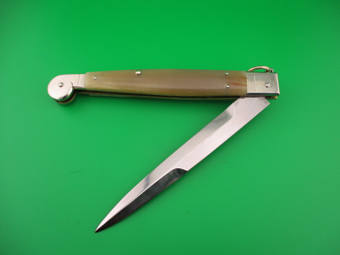AGA CAMPOLIN 30cm Sicilian Ring Pull Italian Honey horn Red dot automatic knife 2012
