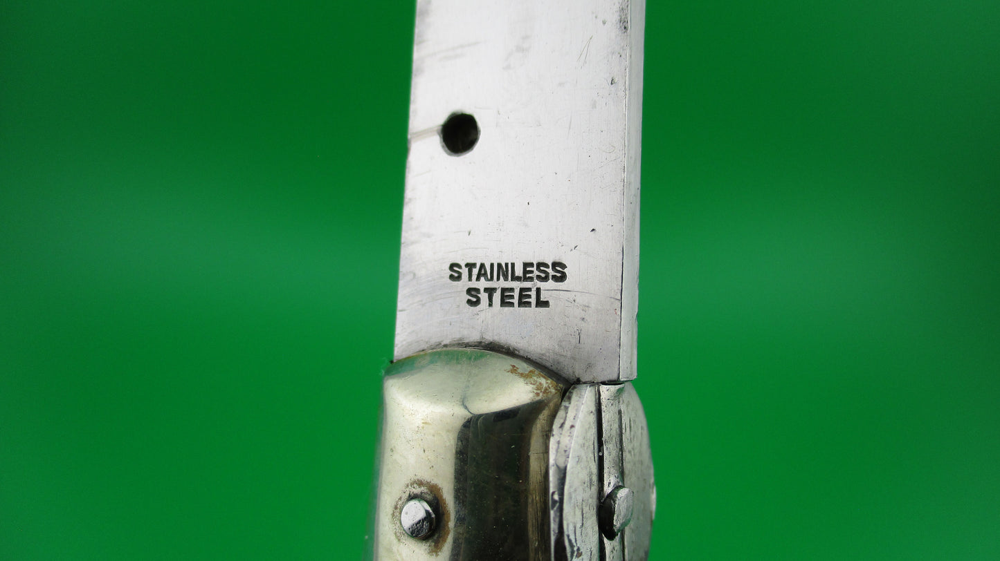 STAINLESS STEEL 28cm Japanese Picklock 1960s Vintage automatic knife