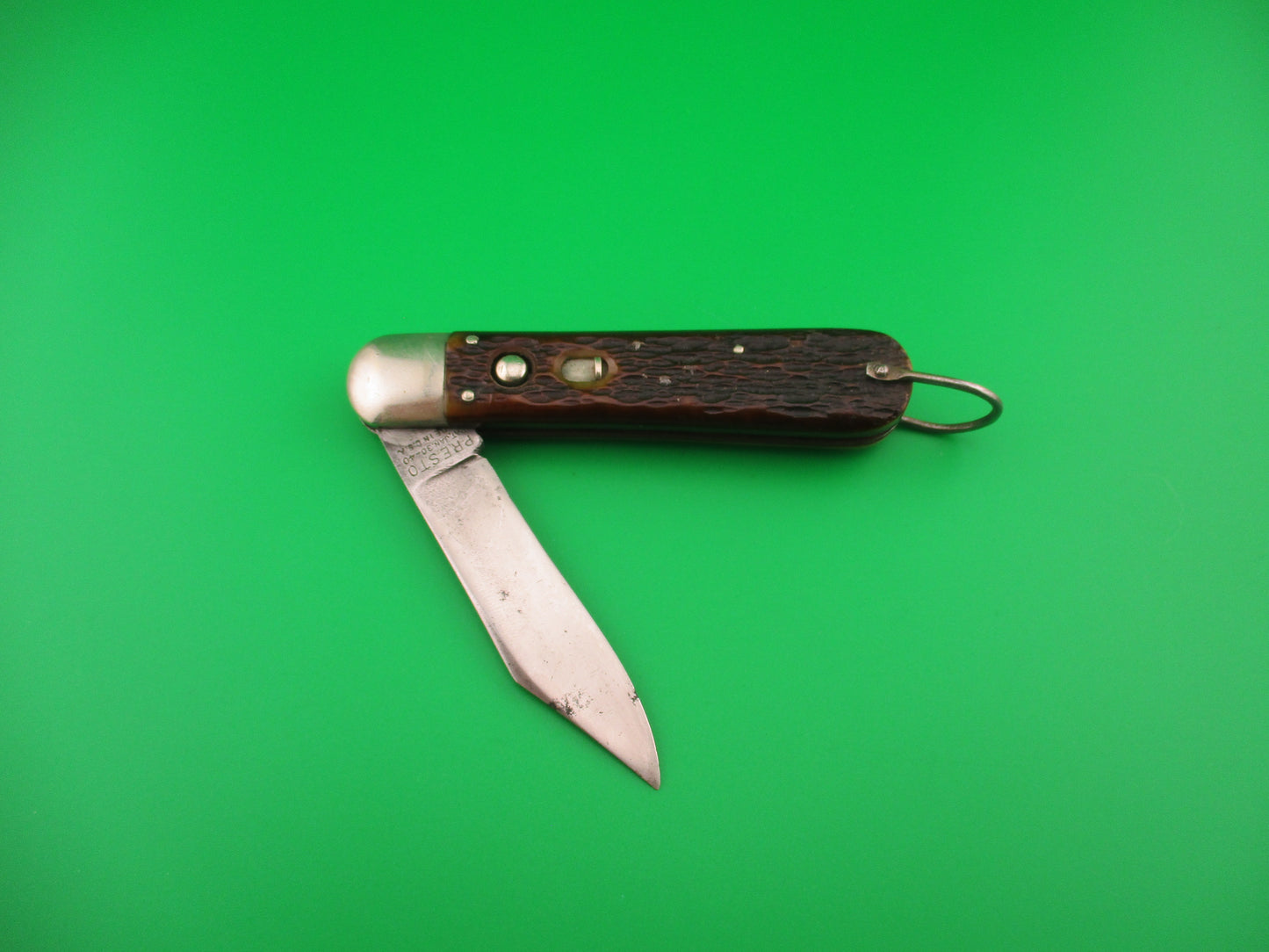 PRESTO M2 Bone WWII 1940s Geo Schrade vintage Paratrooper automatic knife