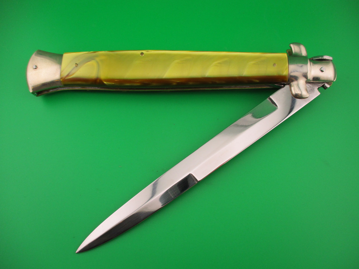 ROSTFREI ITALY 45cm Italian 18 inch stiletto Gold Acrylic automatic knife
